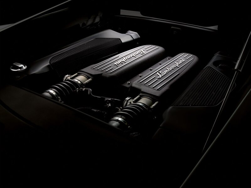 Lamborghini Engine — Black, Dramatic