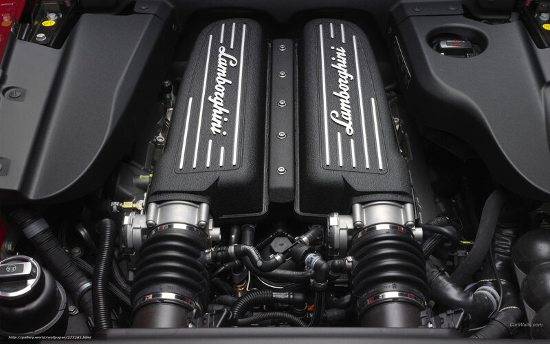 Lamborghini Engine — Black, Mechanical