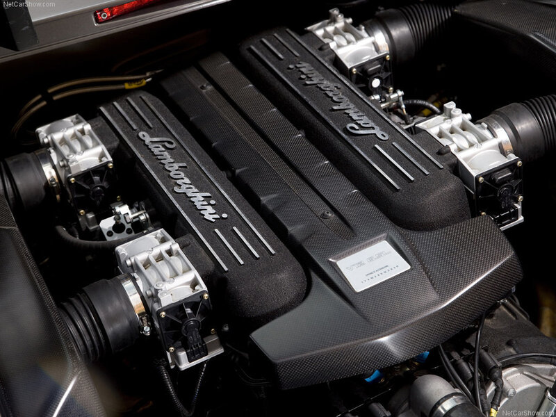 Lamborghini Engine — Black, Technical