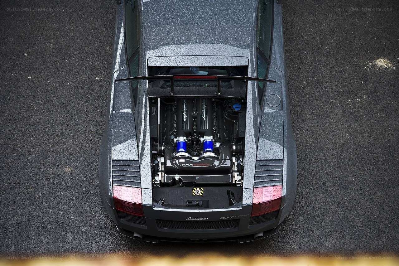 Lamborghini engine from above