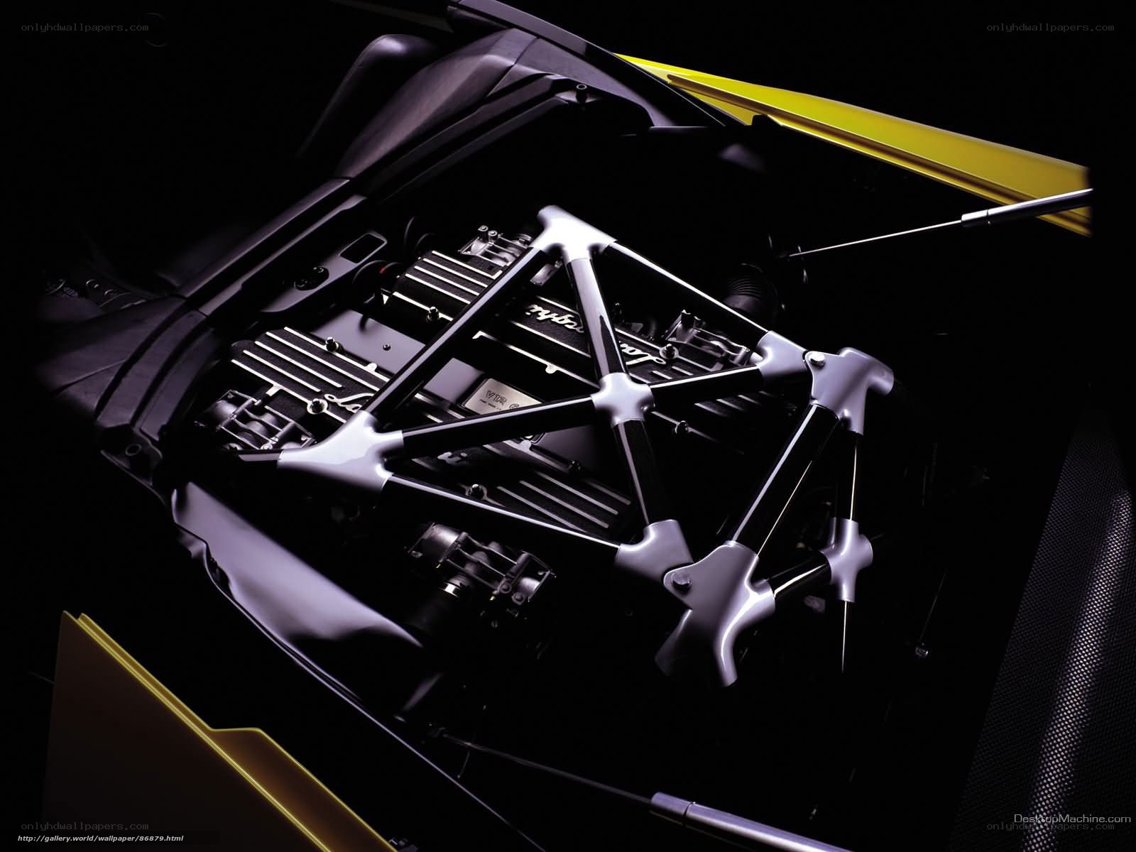 Lamborghini engine interior