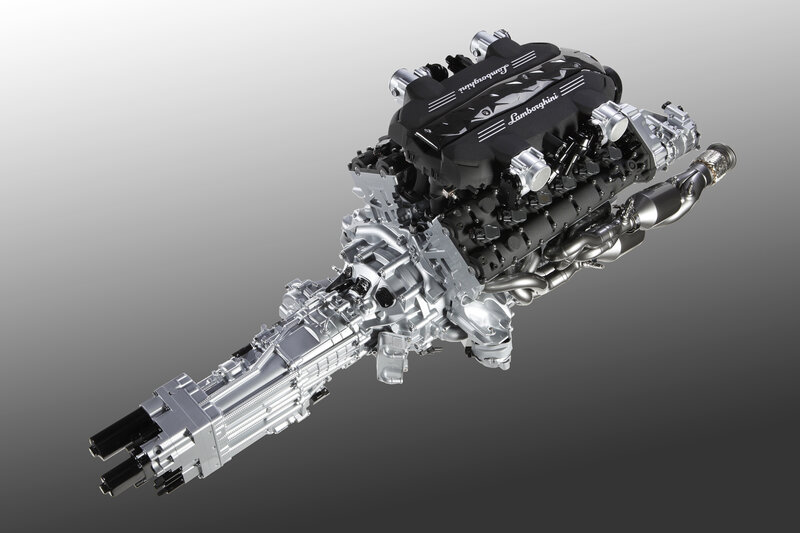 Lamborghini Engine — Silver, Technical