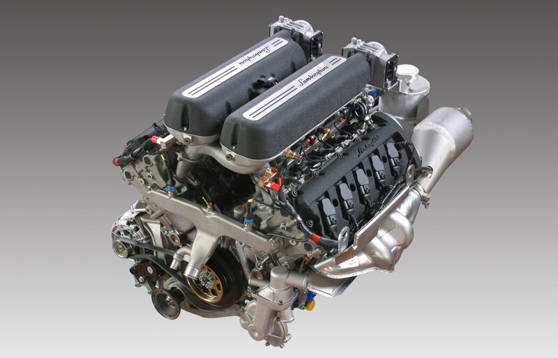 Lamborghini Engine — Silver