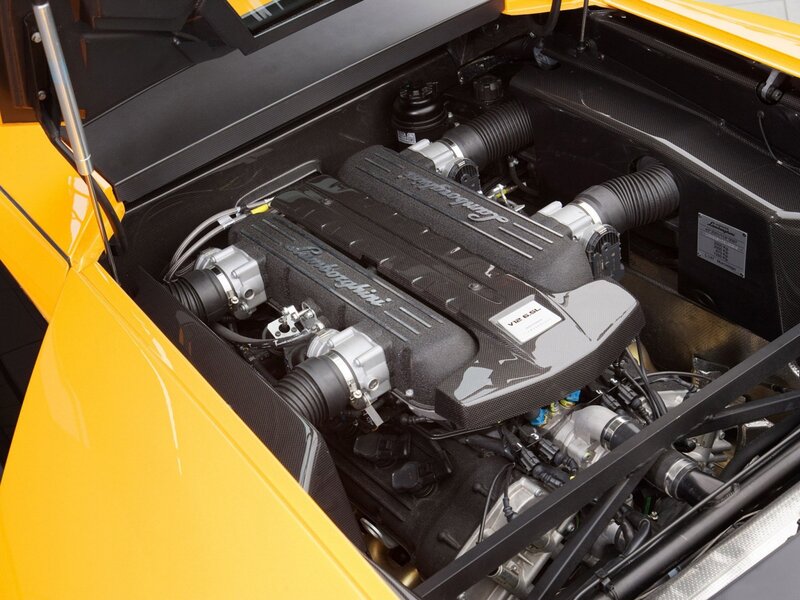 Lamborghini Engine — Yellow