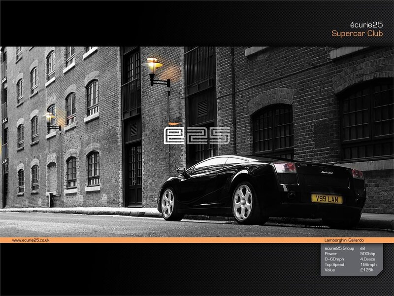 Lamborghini Gallardo in urban setting