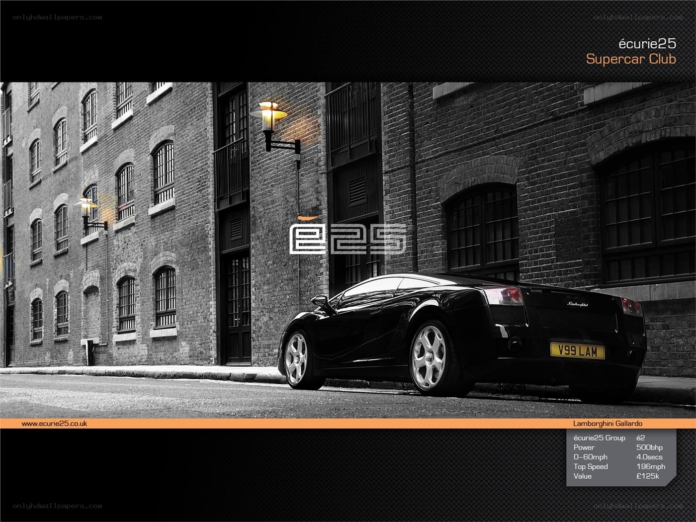 Lamborghini Gallardo in urban setting