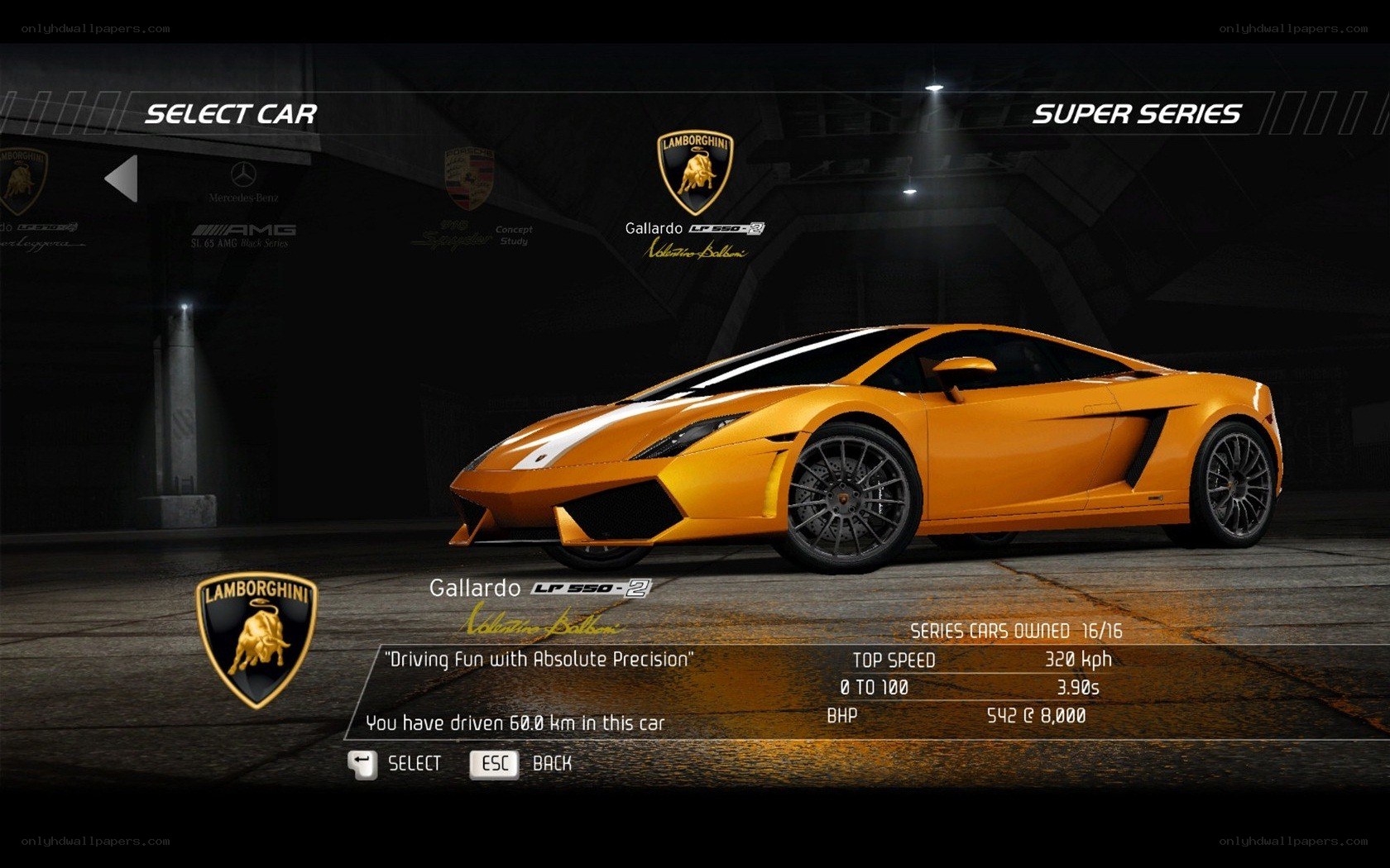Lamborghini Gallardo LP 550-2 selection