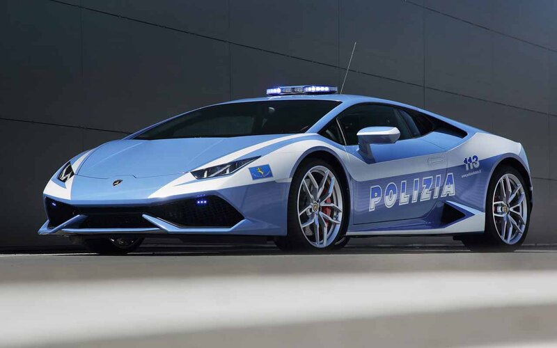 Lamborghini Huracan Police Car — Blue