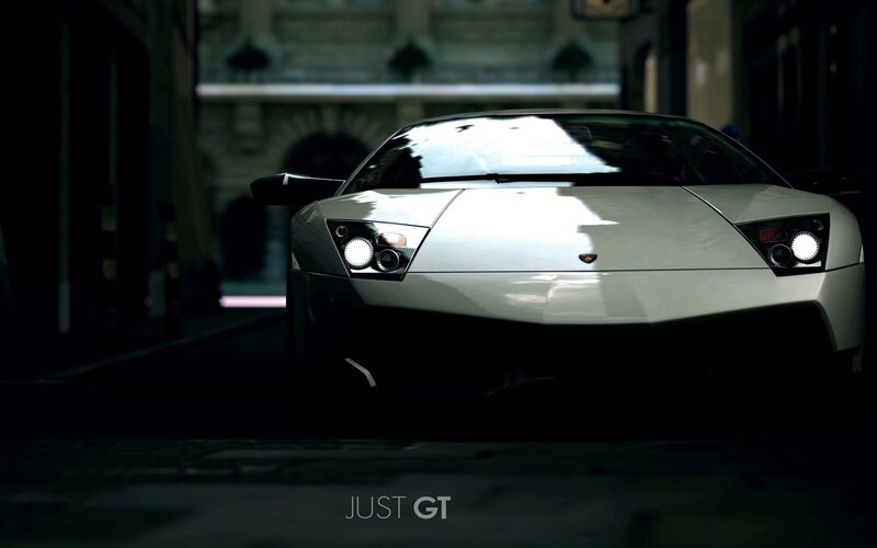 Lamborghini in a dark alley