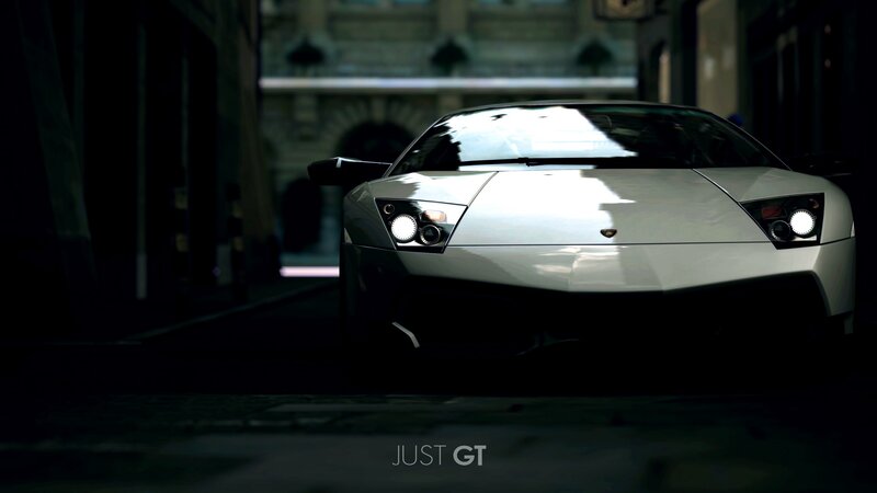 Lamborghini in a dark alley