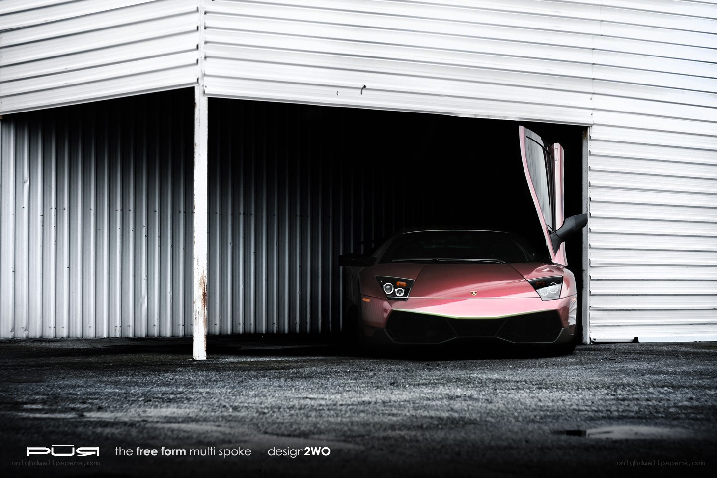 Lamborghini in a garage