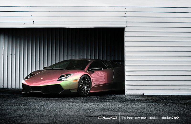 Lamborghini in a garage