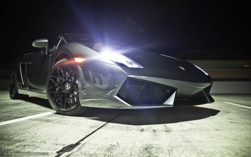 Lamborghini in a parking garage