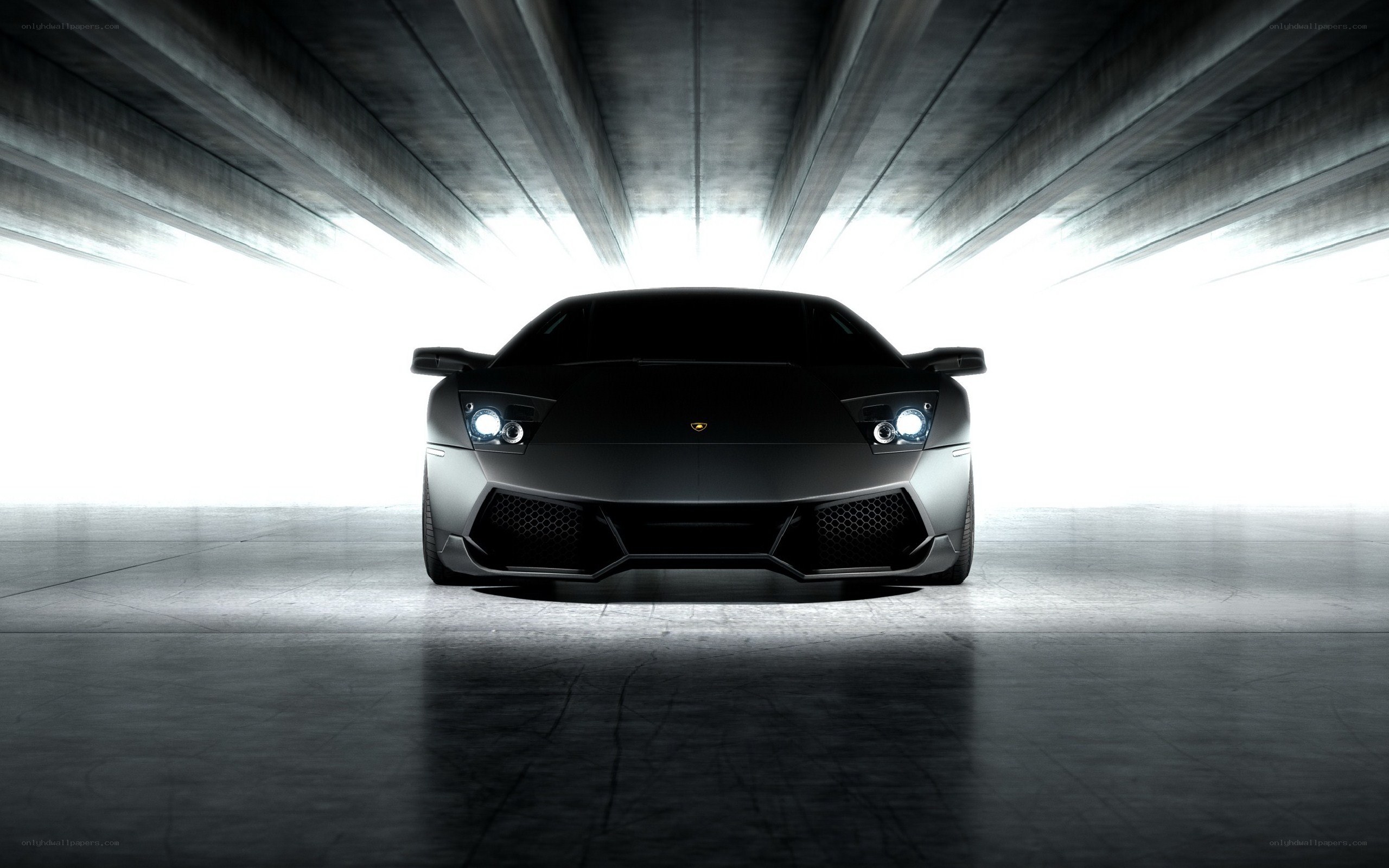 Lamborghini in a tunnel