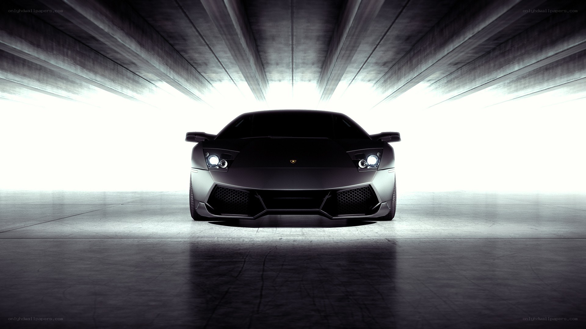 Lamborghini in a tunnel