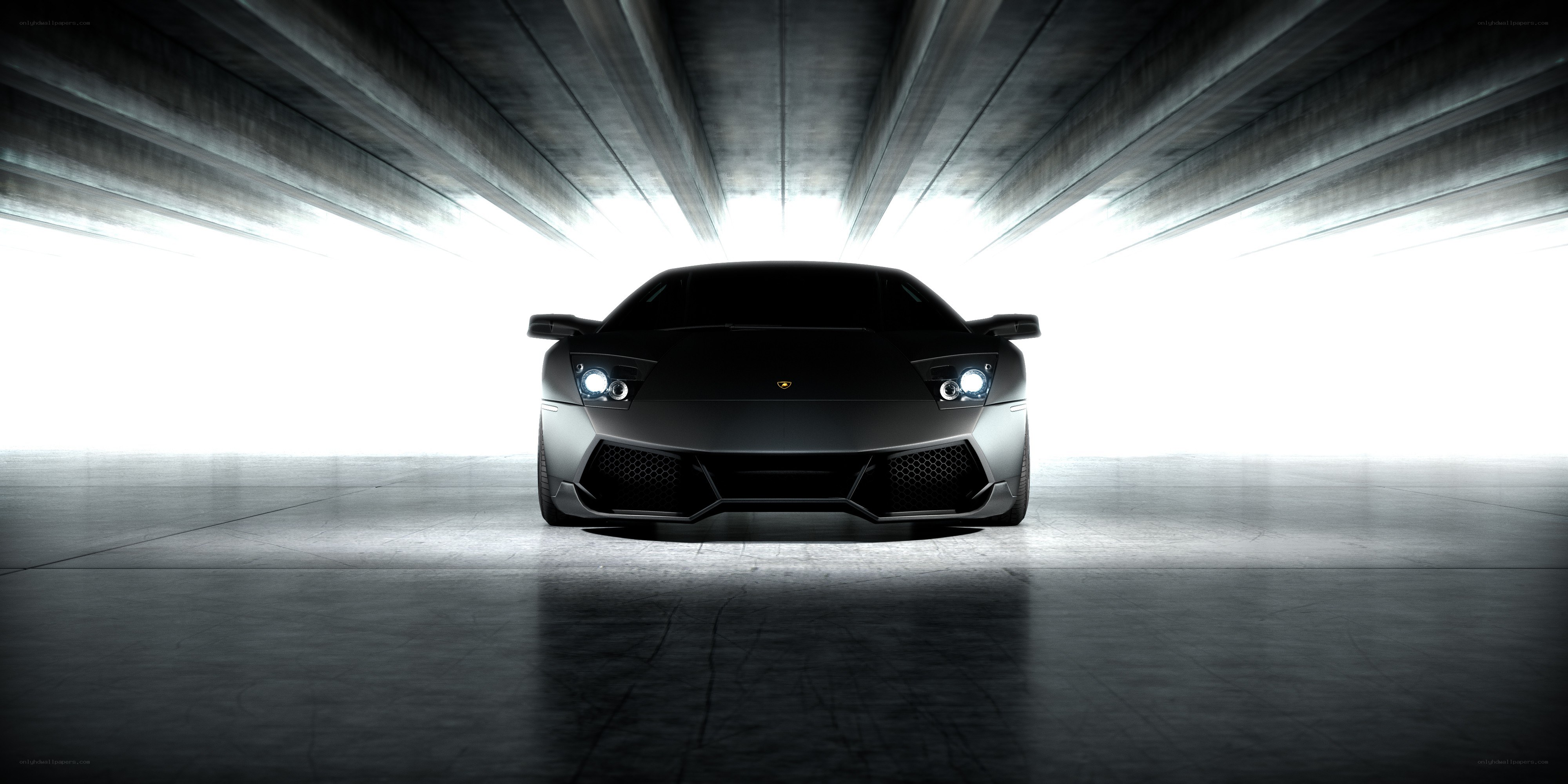 Lamborghini in a tunnel