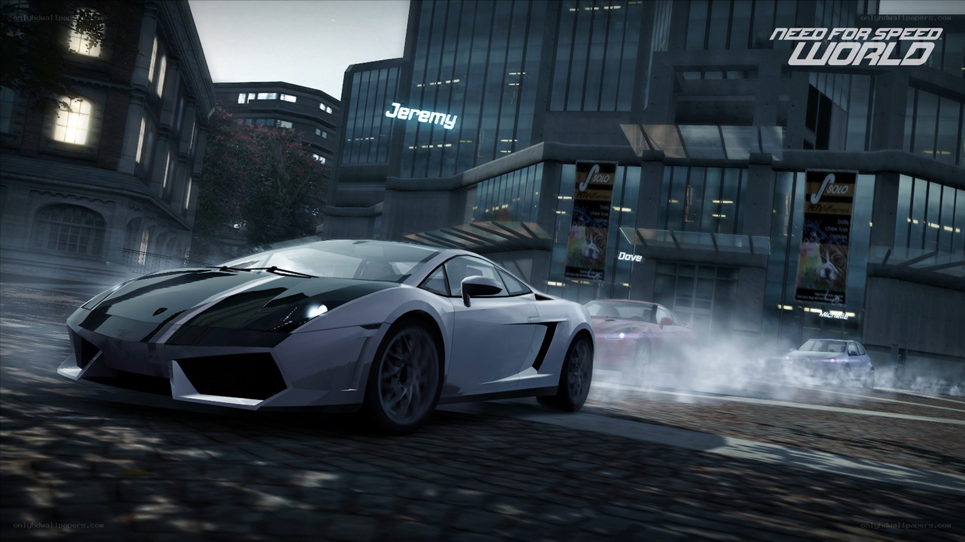 Lamborghini in city drift