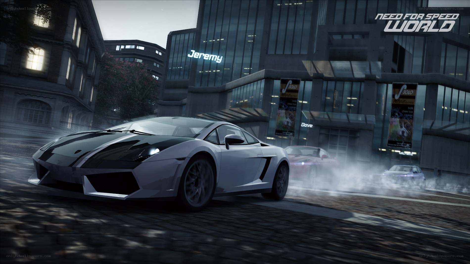 Lamborghini in city drift