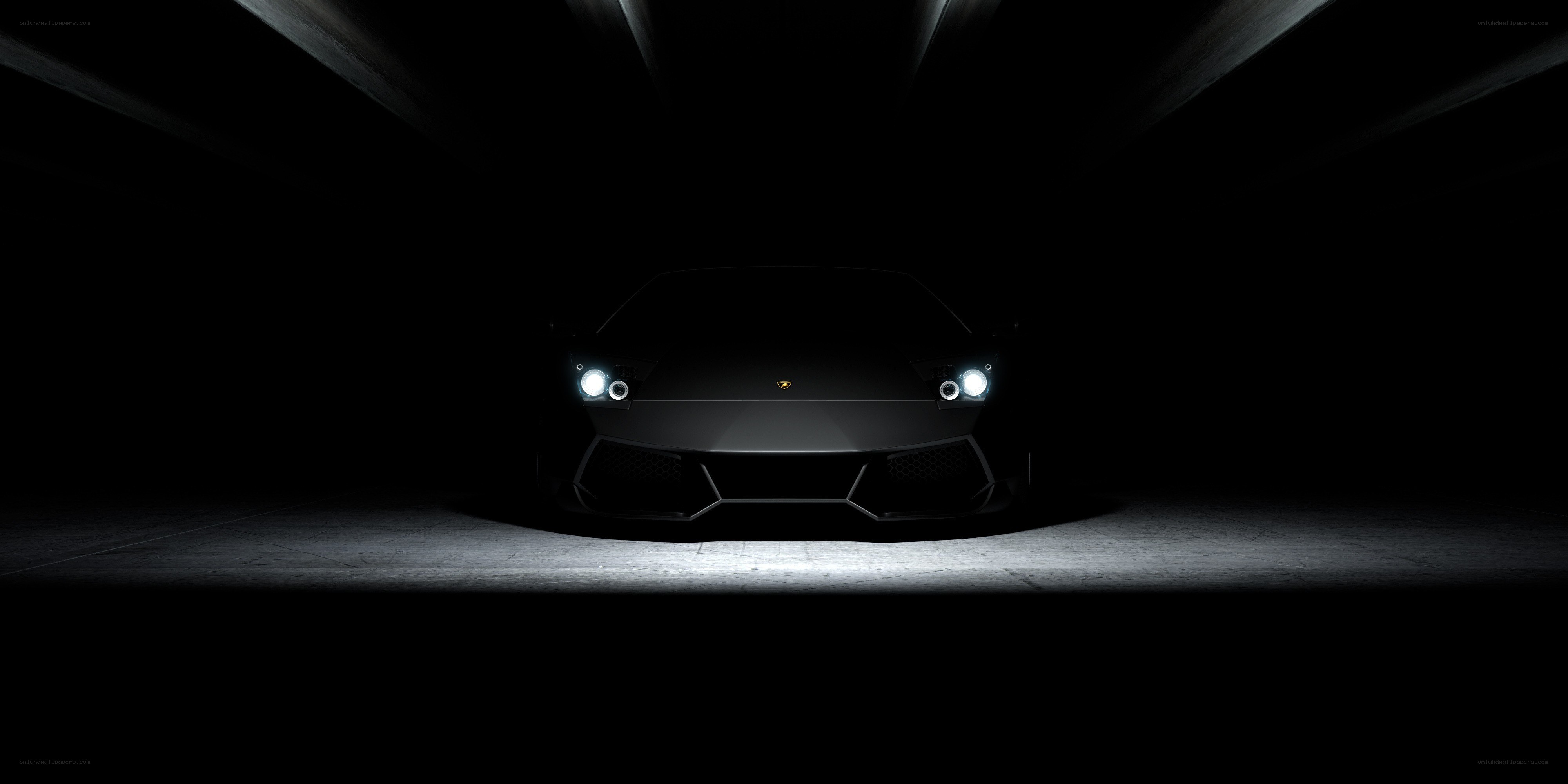 Lamborghini in dark tunnel