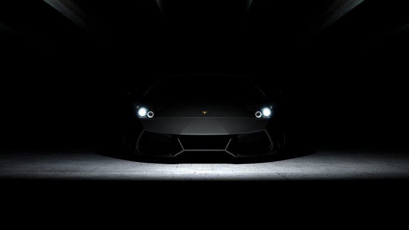 Lamborghini in dark tunnel