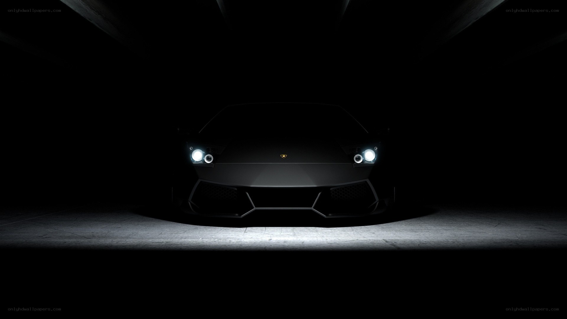 Lamborghini in dark tunnel