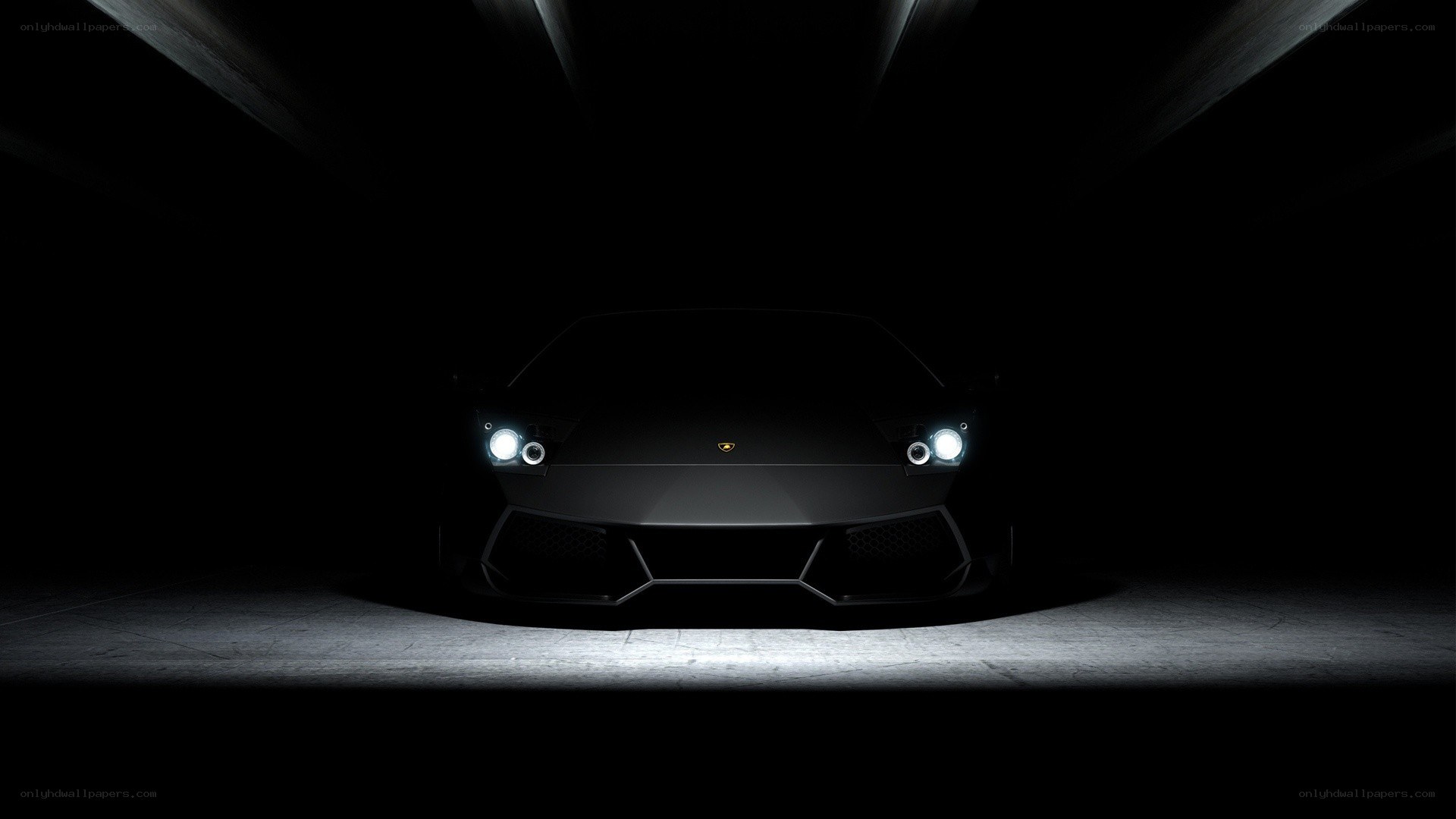 Lamborghini in dark tunnel
