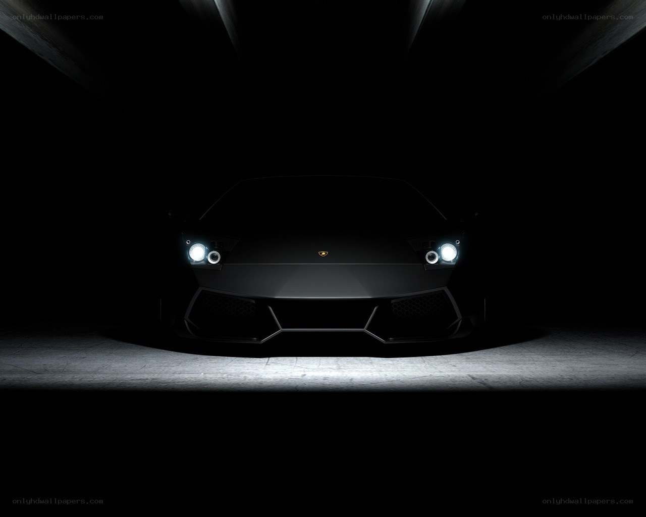 Lamborghini in dark tunnel
