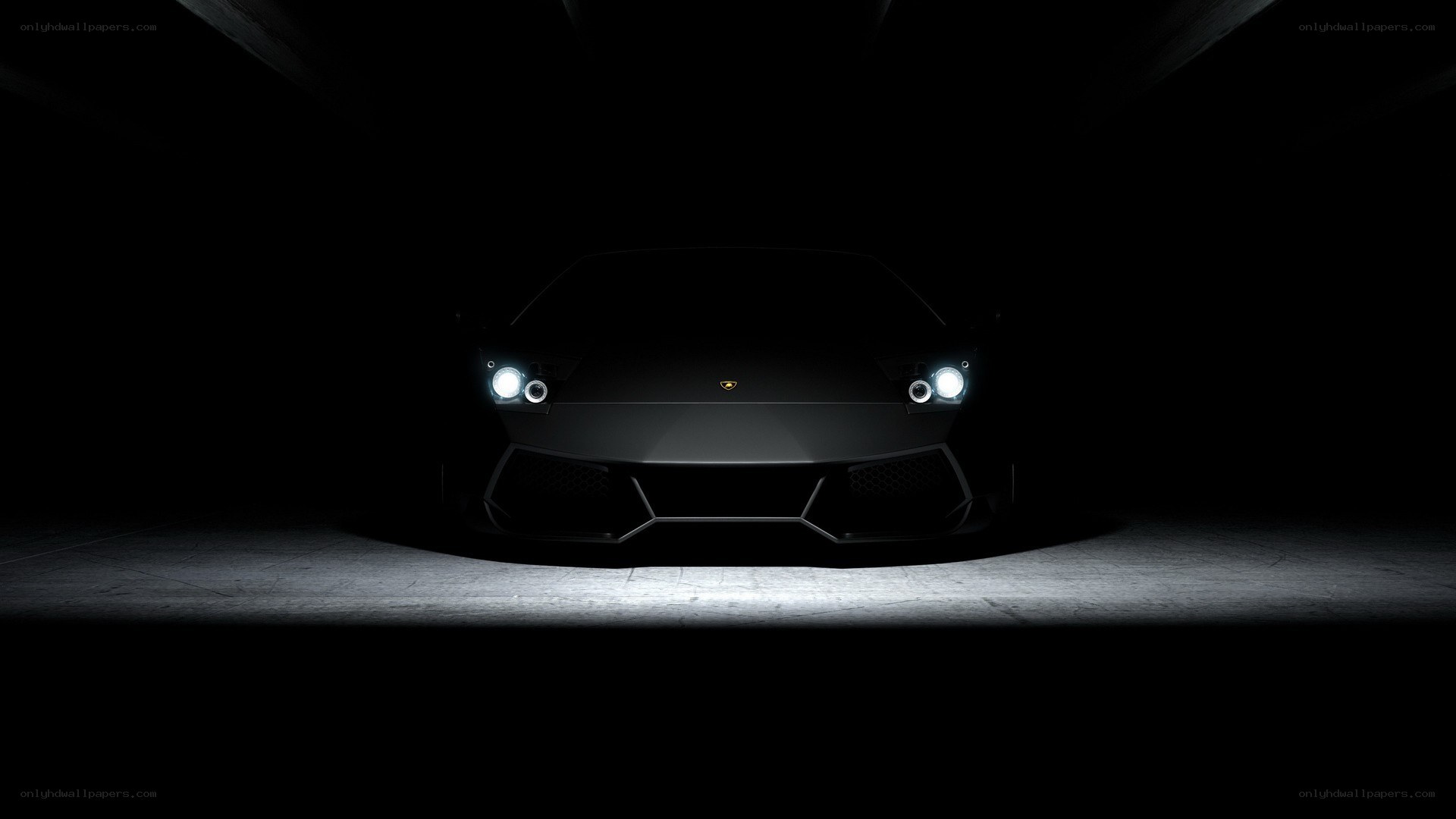 Lamborghini in dark tunnel