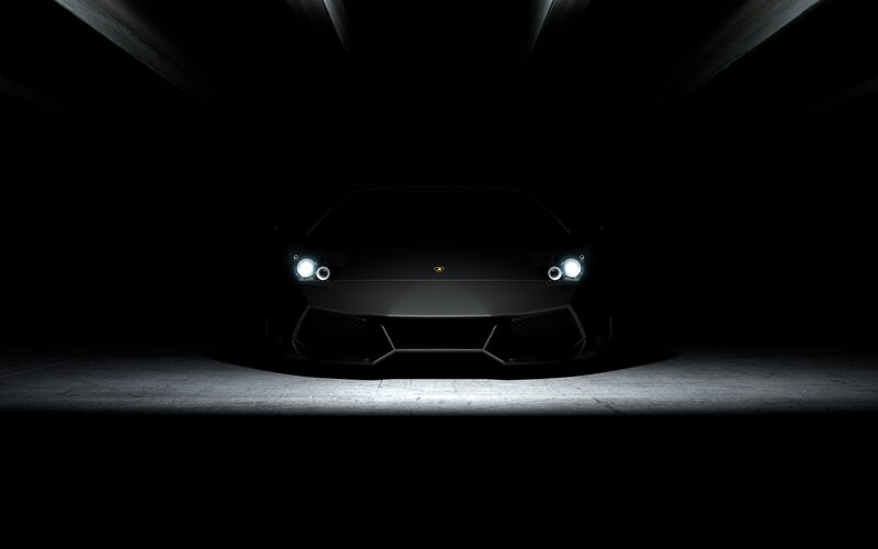 Lamborghini in dark tunnel
