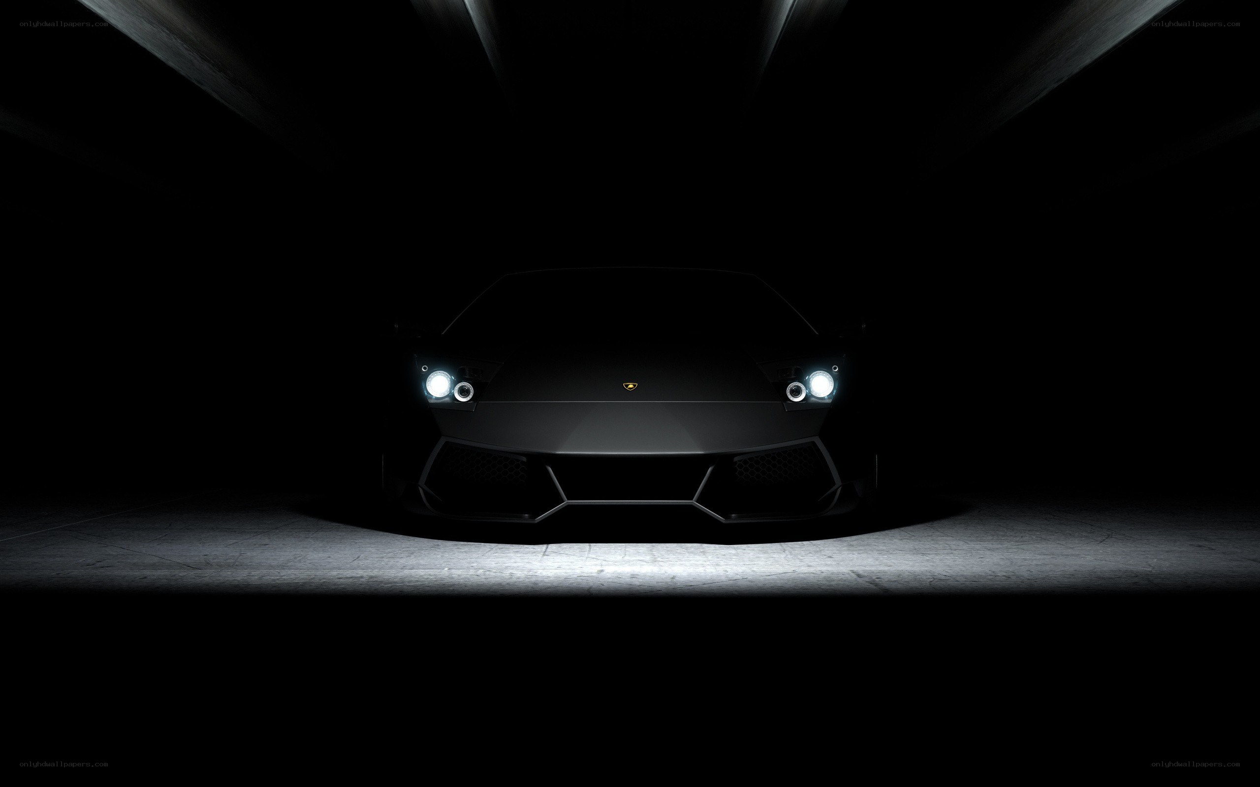 Lamborghini in dark tunnel
