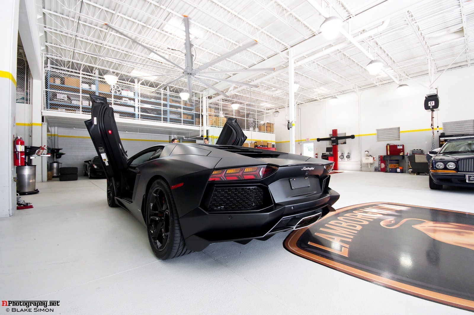 Lamborghini in garage
