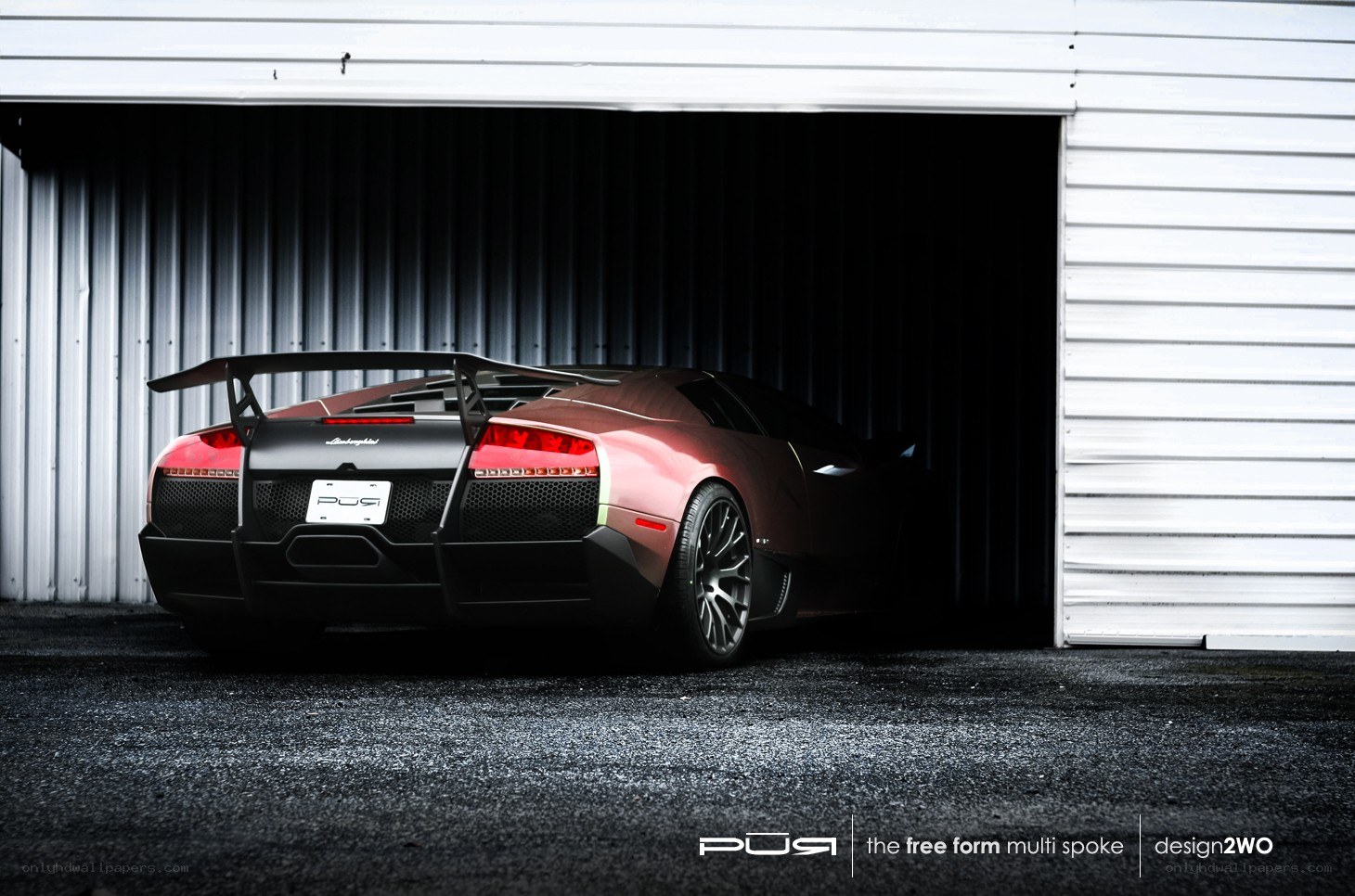 Lamborghini in garage