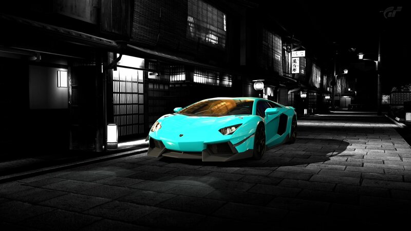 Lamborghini in Japanese alley