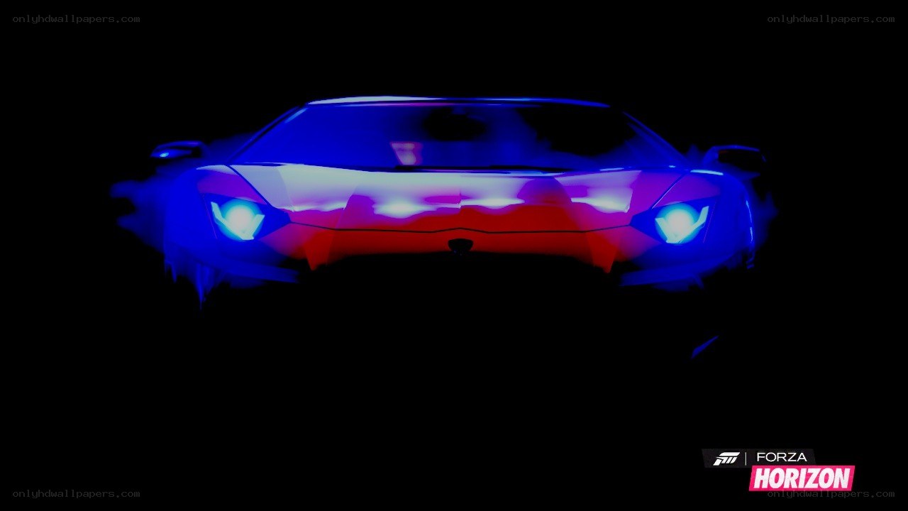 Lamborghini in neon lights