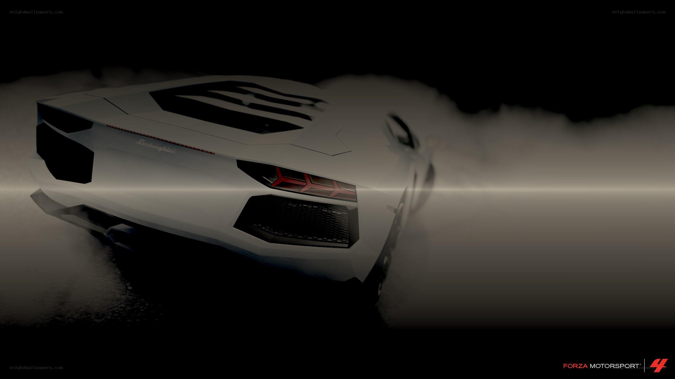 Lamborghini in smoke