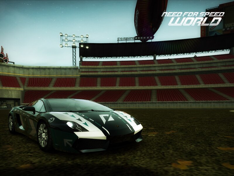 Lamborghini in stadium