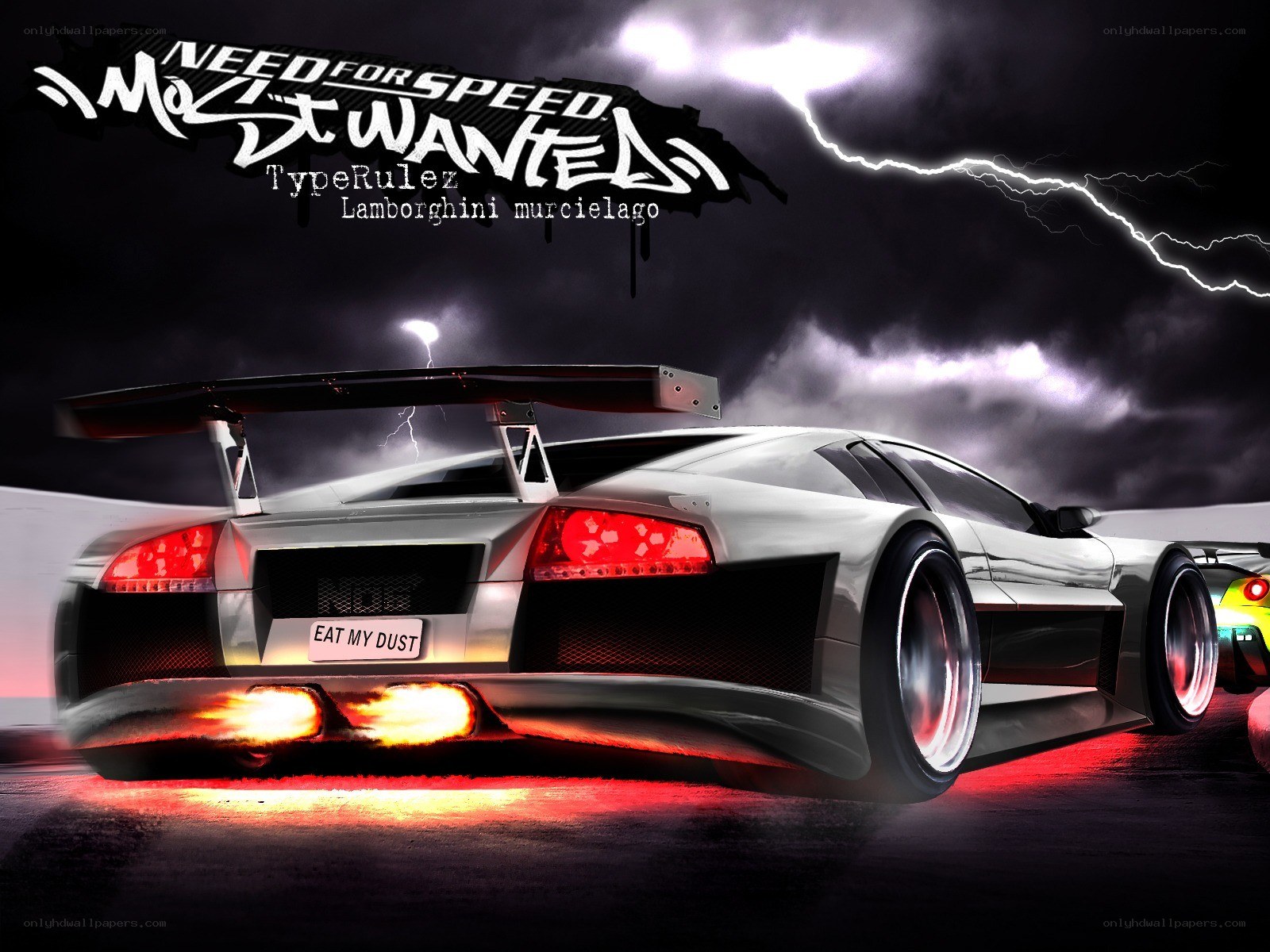 Lamborghini in stormy race
