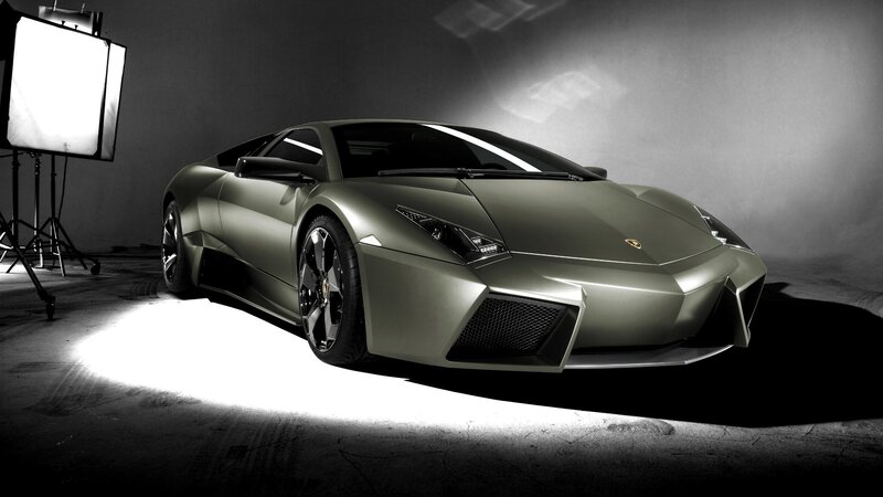 Lamborghini in studio lighting