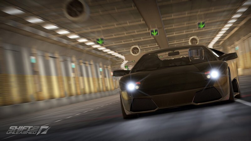 Lamborghini in tunnel