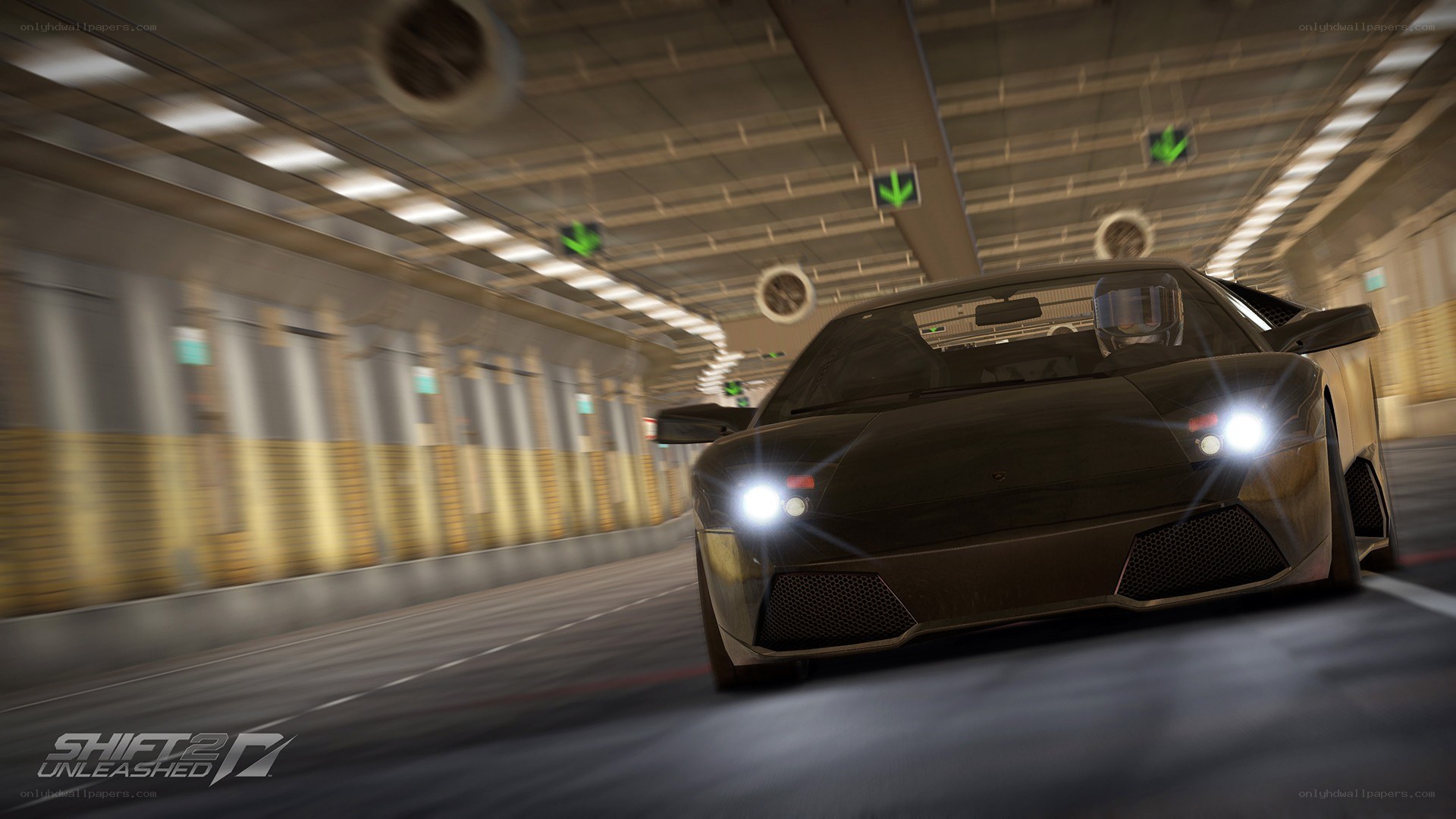Lamborghini in tunnel