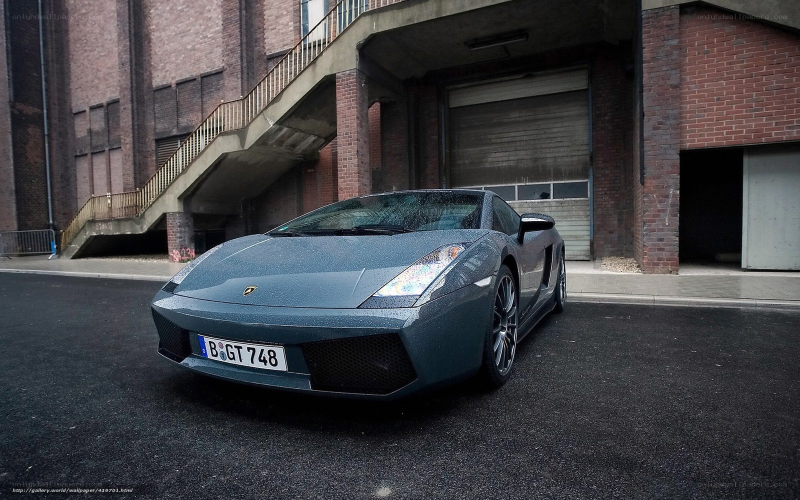 Lamborghini in urban setting