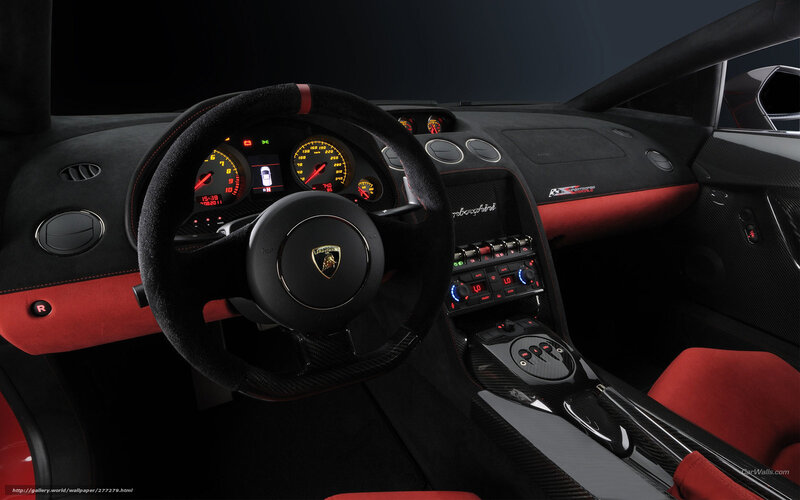 Lamborghini Interior — Black, Dramatic, Photograph, Steering Wheel
