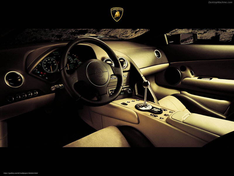 Lamborghini Interior — Black, Dramatic, Photograph