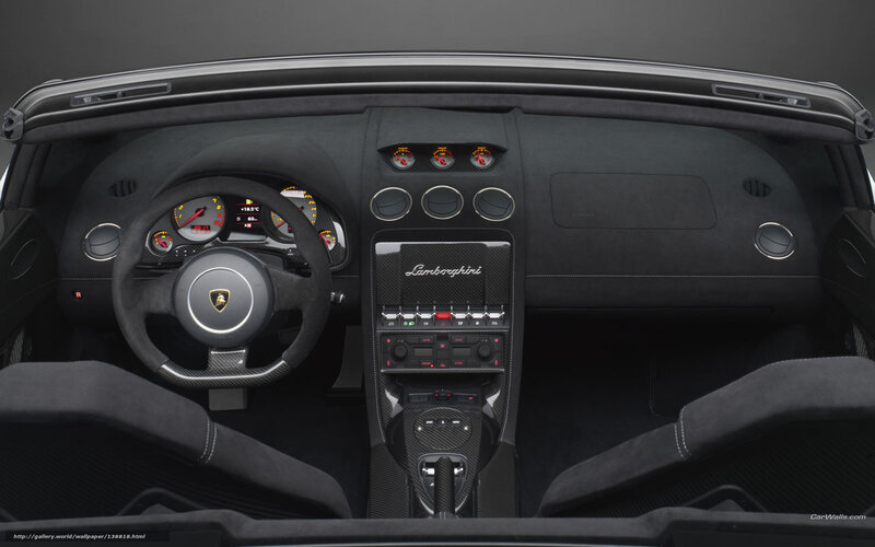 Lamborghini Interior — Black, Sleek, Photograph