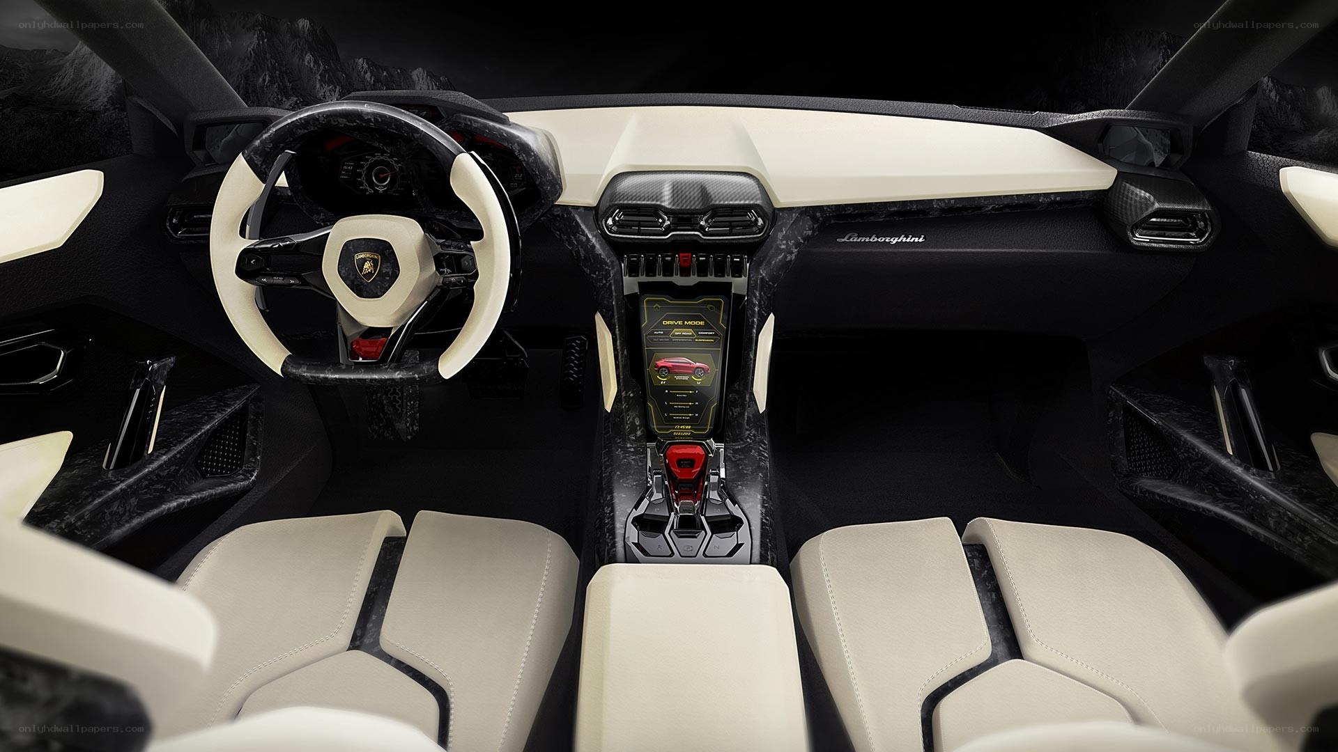 Lamborghini interior cockpit
