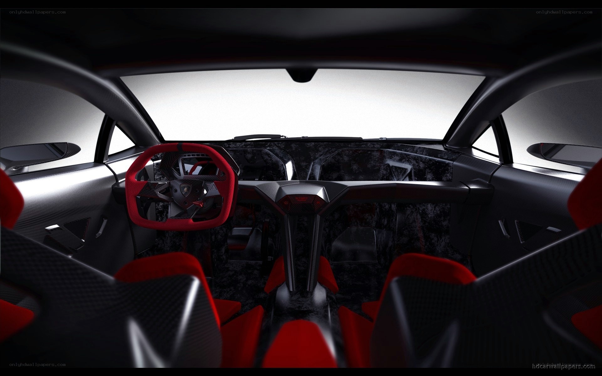 Lamborghini interior cockpit