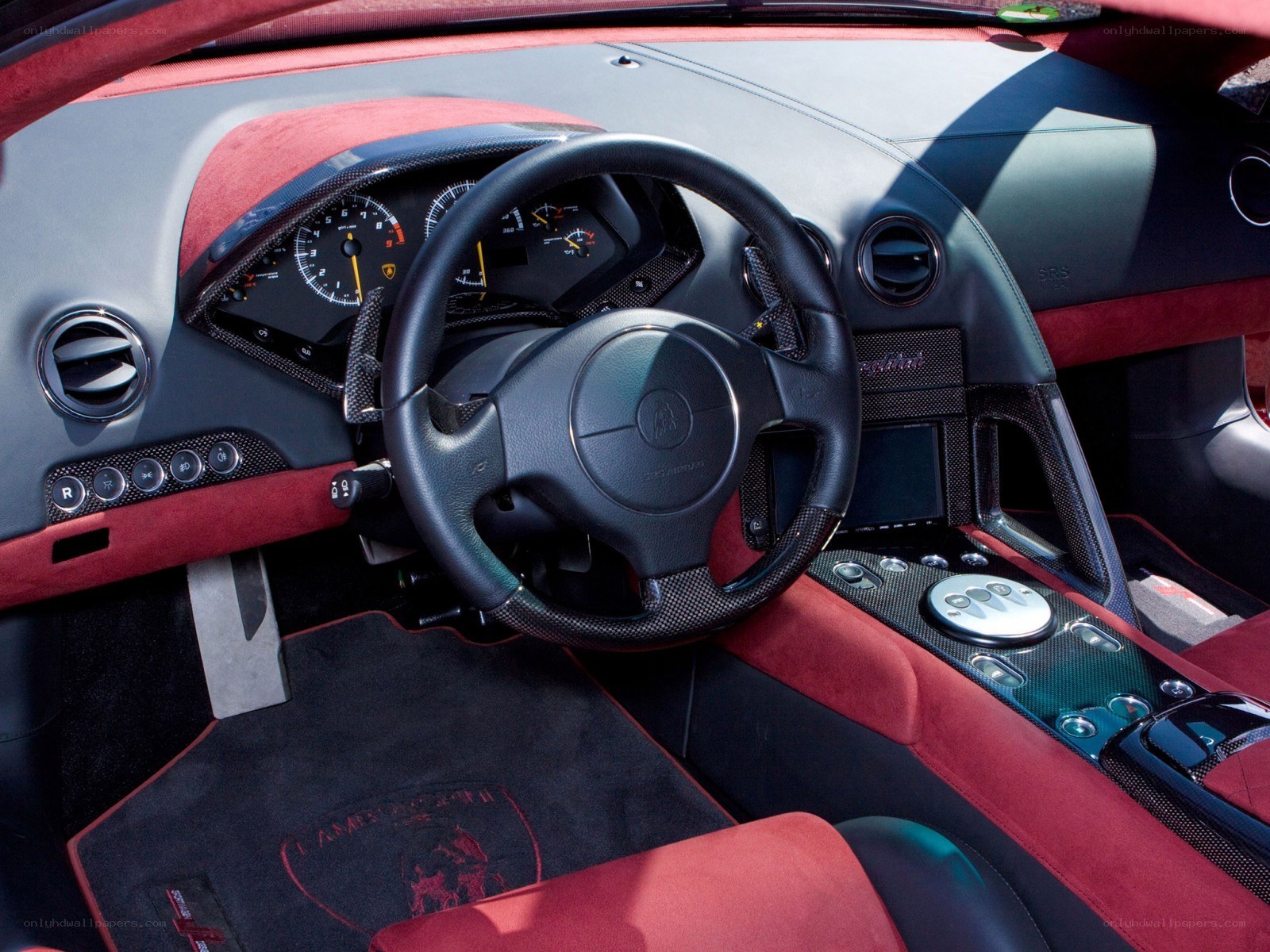 Lamborghini interior cockpit