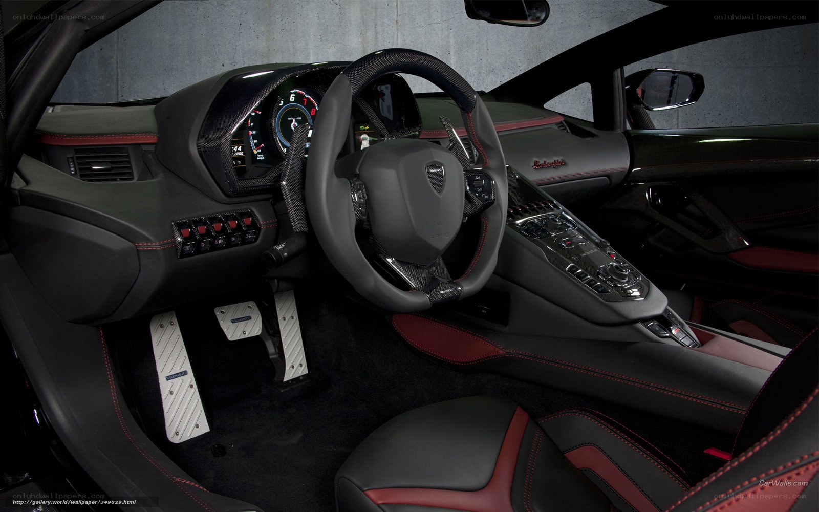 Lamborghini interior cockpit