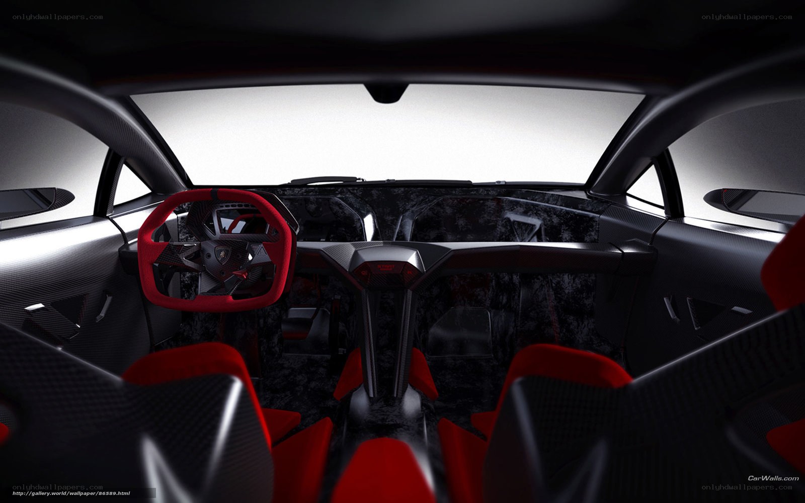 Lamborghini interior cockpit