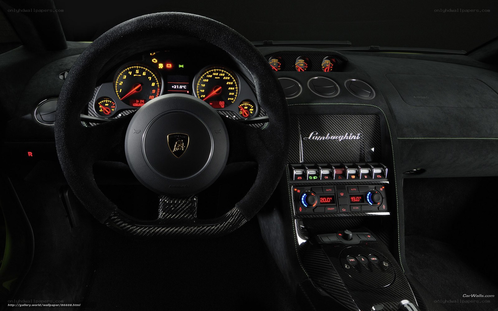 Lamborghini interior dashboard